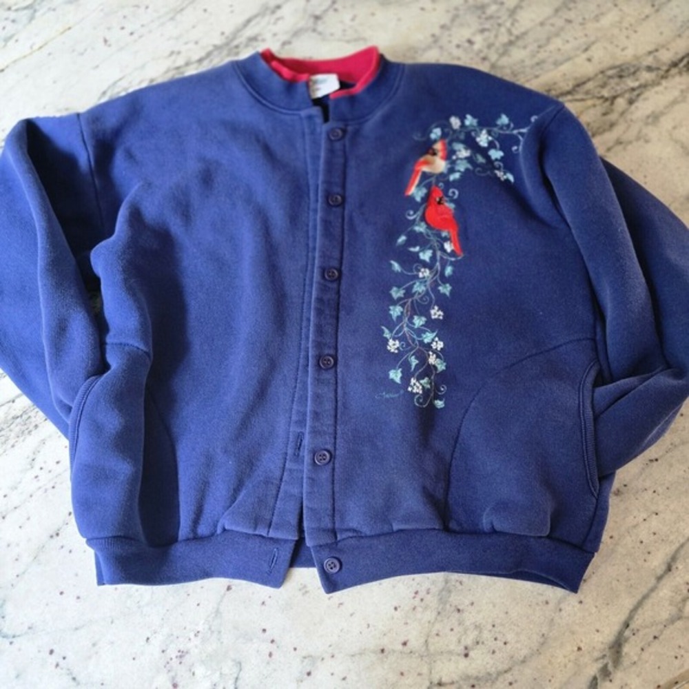 Artisans Sunschein Design‎ Vintage cardigan CARDINAL DESIGN sweater S/M